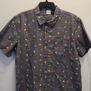 Marvel's Deadpool Short Sleeve Button Down XL